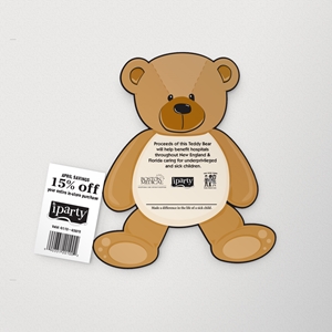 Show details for Teddy Bear With 1 Coupon Die Cut