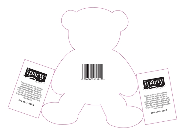 Picture of Teddy Bear with 2 coupons Die cut