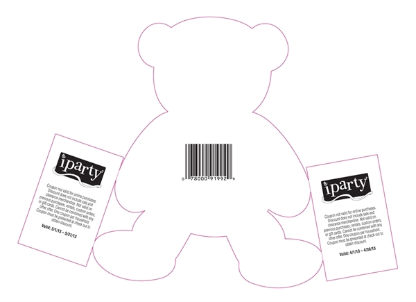 Show details for Teddy Bear With 2 Coupons Die Cut