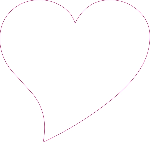 Show details for Heart Die Cut - 7.125" x 6.75"