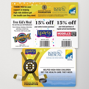 Picture of Hockey Stick with Coupons Die cut