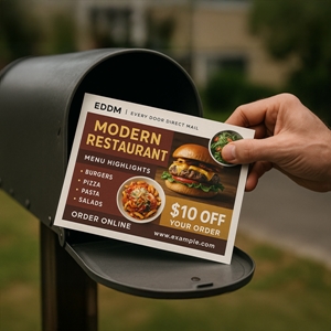 Show details for EDDM Postcard - Restaurant & Café