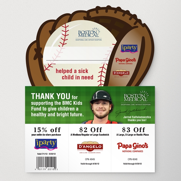 Show details for Baseball Glove with Coupons Die Cut