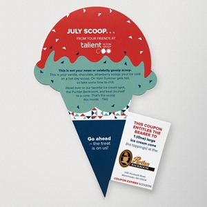 Show details for Ice Cream Cone With 1 Coupon Die Cut