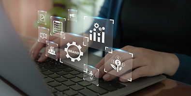 Control Brand Image-Woman Typing